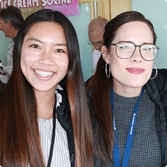 pair of female interns