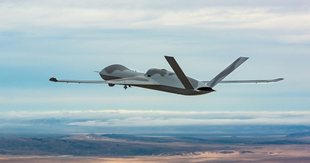 GA-ASI and US Navy Fly MQ-20 Avenger Using MD-5 GCS To Perform Commanded Autonomy Maneuvers